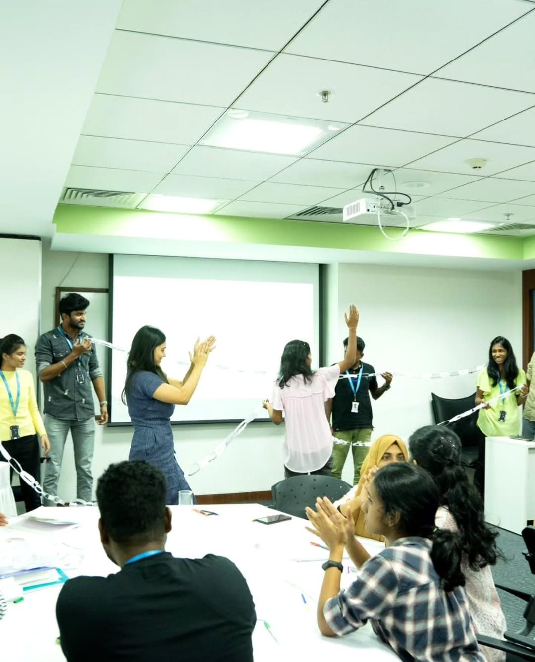 Group movement activity in a conference room